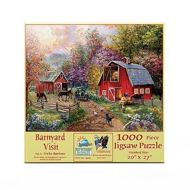 Barnyard Visit 1000 piece Jigsaw Puzzle