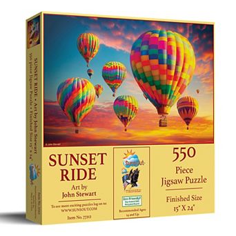 Sunset Ride 550 pc Jigsaw Puzzle for Adults