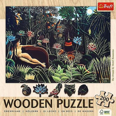 Trefl Wood Craft 200 Piece Wooden Puzzle - The Dream - Henri Rousseau