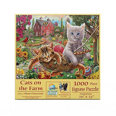 Cats on the Farm 1000 piece Jigsaw Puzzle