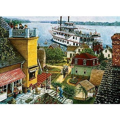 Paddle Boat Landing 500 piece Large Pieces Jigsaw Puzzle
