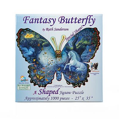 Fantasy Butterfly 1000 piece Special Shape Jigsaw Puzzle