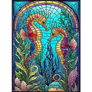 Under the Sea Stained Glass 1000 piece Jigsaw Puzzle for Adults