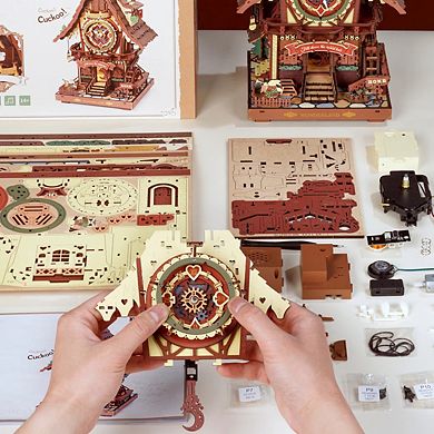 DIY 3D Moving Gears Puzzle - Cuckoo Clock - 435pcs