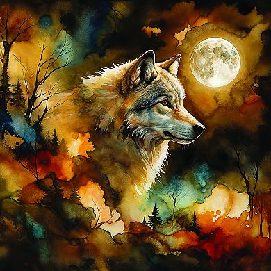 Wolf in Moonlight 500 piece Jigsaw Puzzle for Adults