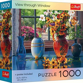 Trefl Red View through Window 1000 pc Puzzle