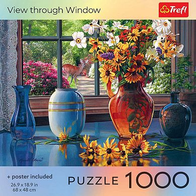 Trefl Red View through Window 1000 Piece Puzzle