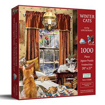 Winter Cats 1000 pc Jigsaw Puzzle