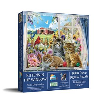 Kittens in the Window 1000 pc Jigsaw Puzzle