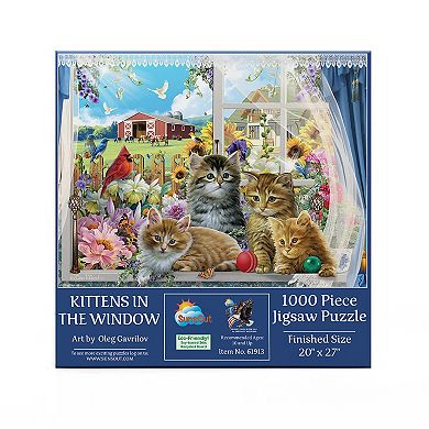 Kittens in the Window 1000 piece Jigsaw Puzzle