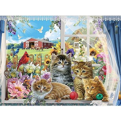 Kittens in the Window 1000 piece Jigsaw Puzzle