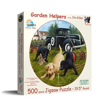 Garden Helpers 500 pc Round Jigsaw Puzzle