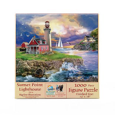 Sunset Point Lighthouse 1000 piece Jigsaw Puzzle