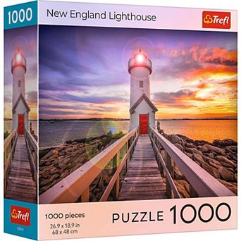 Trefl Red 1000 pc Puzzle - Sunsets - New England Lighthouse