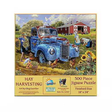 Hay Harvesting 500 piece Jigsaw Puzzle