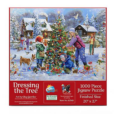 Dressing the Tree 1000 piece Jigsaw Puzzle by Oleg Gavrilov Finished Size 20" x 27" MPN# 61948