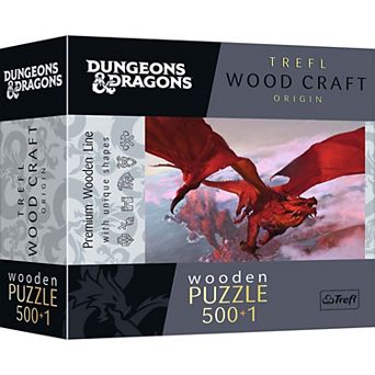 Trefl Wood Craft 501 pc Wooden Puzzle - Dungeons & Dragons - Ancient Red Dragon