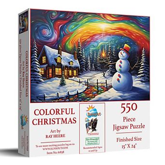 Colorful Christmas 550 pc Jigsaw Puzzle