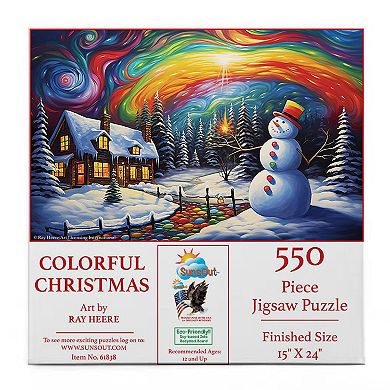Colorful Christmas 550 piece Jigsaw Puzzle