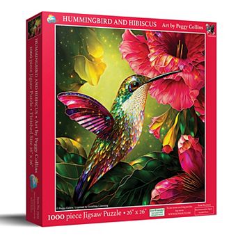 Hummingbird and Hibiscus 1000 pc Jigsaw Puzzle