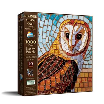 Stained Glass Owl 1000 pc Jigsaw Puzzle