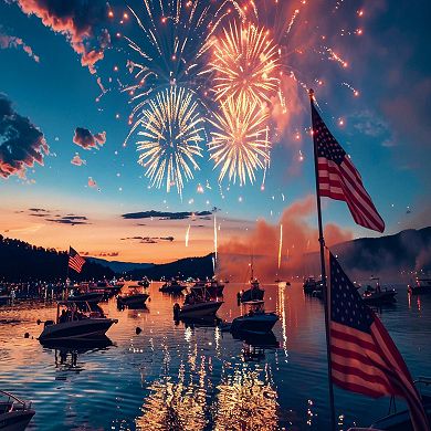 Trefl Red Fireworks Illuminate 500 Piece Puzzle