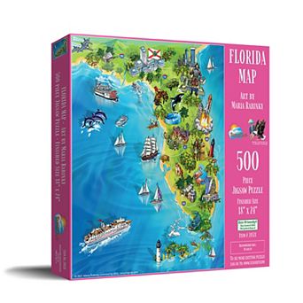 Florida Map 500 pc Jigsaw Puzzle