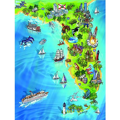 Florida Map 500 piece Jigsaw Puzzle