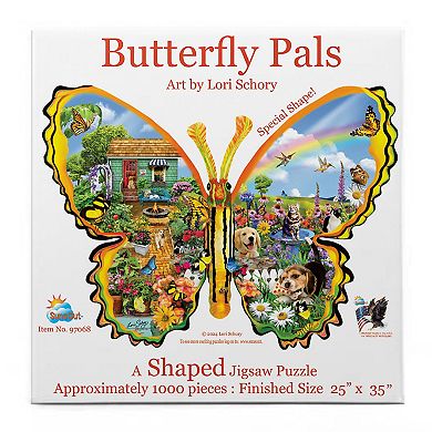 Butterfly Pals 1000 piece Shaped Jigsaw Puzzle