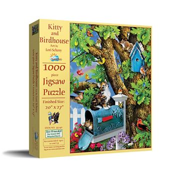 Kitty and Birdhouse 1000 pc Jigsaw Puzzle