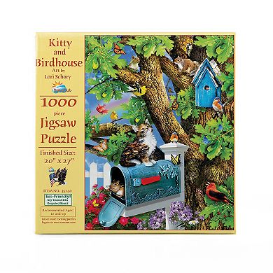 Kitty and Birdhouse 1000 piece Jigsaw Puzzle