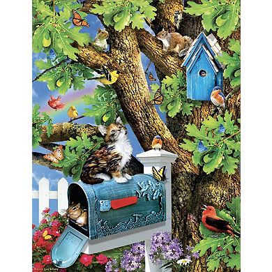 Kitty and Birdhouse 1000 piece Jigsaw Puzzle