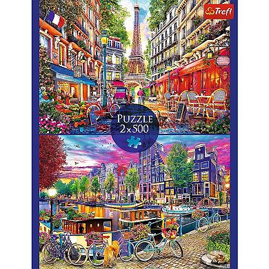 Trefl Red (2) 500 Piece Puzzles - European Capitals