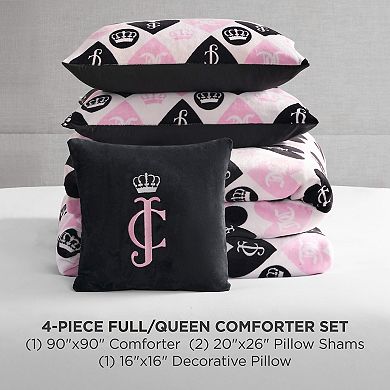 Juicy Couture Queen Heart 4-Pc. Comforter Set