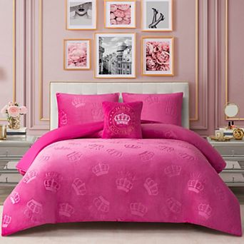 Juicy Couture Plush Crown Comforter Set