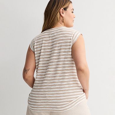 Plus Size Sonoma Goods For Life Striped Summer Tank Top