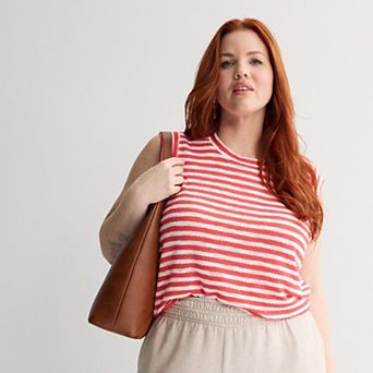 Plus Size Sonoma Goods For Life® Striped Summer Tank Top