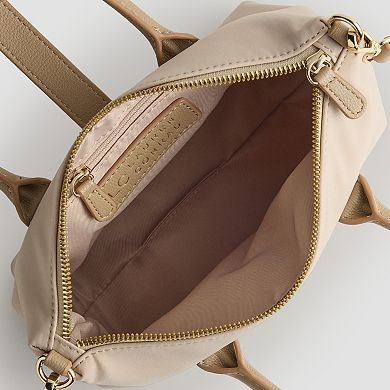 LC Lauren Conrad Noa Nylon Satchel Bag with Crossbody Strap
