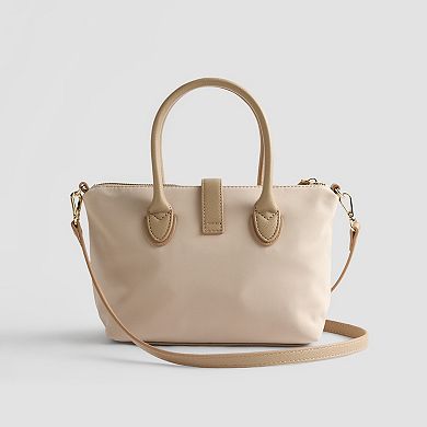 LC Lauren Conrad Noa Nylon Satchel Bag with Crossbody Strap