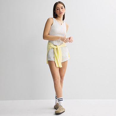 Juniors' SO® V-Neck Waffle Tank Top