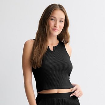 Juniors' SO® V-Neck Waffle Tank Top