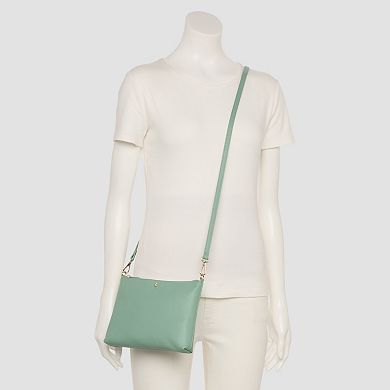 LC Lauren Conrad Maple Top Zip Chain Crossbody Bag