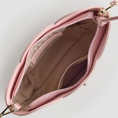 LC Lauren Conrad Coral Scallop Crossbody Bag