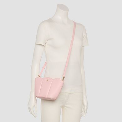 LC Lauren Conrad Coral Scallop Crossbody Bag