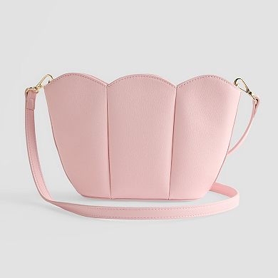 LC Lauren Conrad Coral Scallop Crossbody Bag