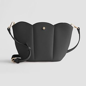 LC Lauren Conrad Coral Scallop Crossbody Bag