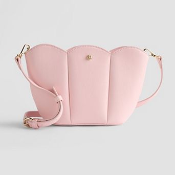 LC Lauren Conrad Coral Scallop Crossbody Bag