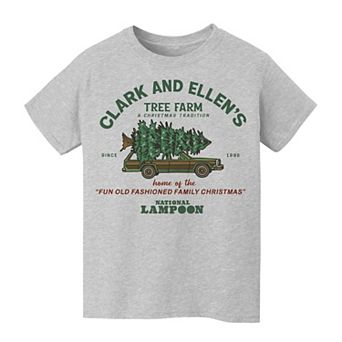Kids 8-20 National Lampoon's Christmas Vacation Clark And Ellen's Tree Farm Graphic Tee