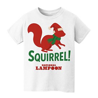 Kids 8-20 National Lampoon's Christmas Vacation Squirrel Graphic Tee