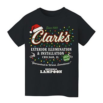 Kids 8-20 National Lampoon's Christmas Vacation Clark's Exterior Illumination And Installation Graphic Tee